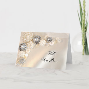 Pearl Diamonds Buttonnen zullen mijn Bridesmaid zi