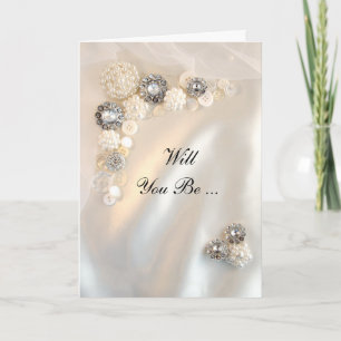 Pearl Diamonds Buttonnen zullen mijn Bridesmaid zi
