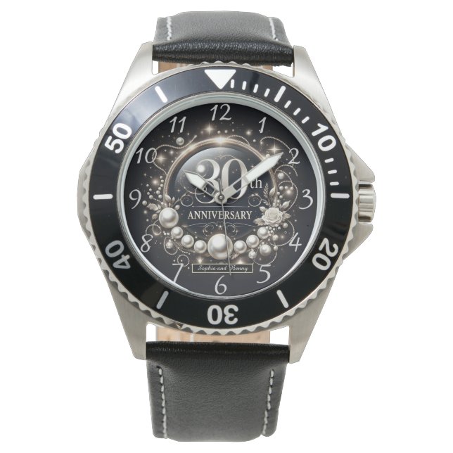 Pearl Elegance: 30e Jubileum Horloge (Voorkant)