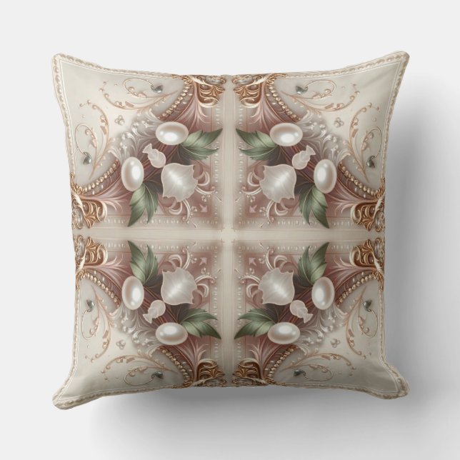 Pearl Embellishments Throw Pillow Kussen (Achterkant)