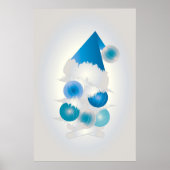 Pearl en blauw voor Kerstmis Poster (Voorkant)