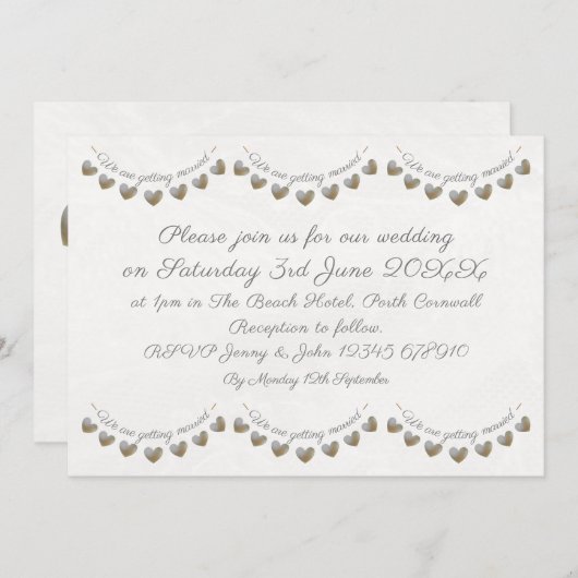 Pearl en crème lace kaart (Voorkant / Achterkant)