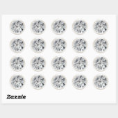 Pearl en Diamond Envelope Seal Ronde Sticker (Vel)