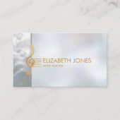 Pearl en goud Treble Clef Ornament Visitekaartje (Voorkant)