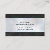 Pearl en goud Treble Clef Ornament Visitekaartje (Achterkant)