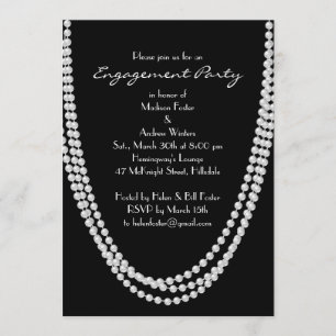 Pearl Engagement Party Uitnodiging uit 1920