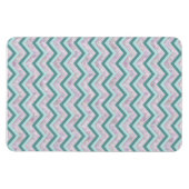 Pearl Floral Blauwgroen ZigZag Pattern Magneet (Horizontaal)