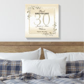 Pearl Gem en Glitter 30th Wedding Jubileum Canvas Afdruk (Insitu (Slaapkamer))