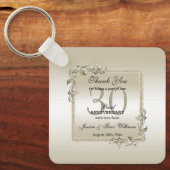 Pearl Gem en Glitter 30th Wedding Jubileum Sleutelhanger (Voorkant)