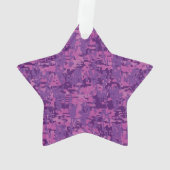 Pearl Gemini Zodiac Symbol op Digital Camouflage Ornament (achterkant)