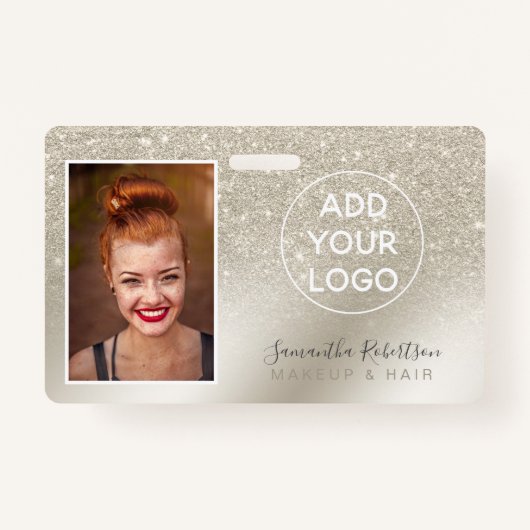 pearl glitter iory ombre logo foto badge (Voorkant)