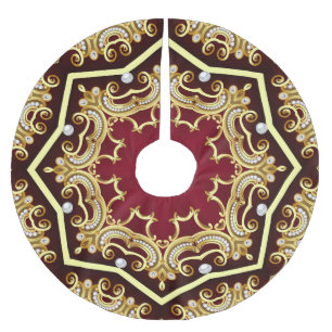 Pearl Gold Lijst illustratie achtergrond Kerstboom Rok