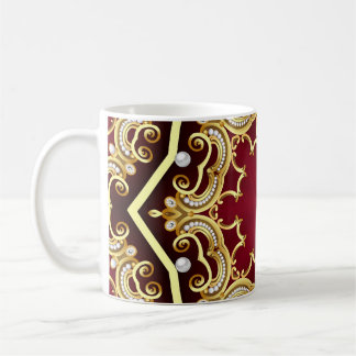 Pearl Gold Lijst illustratie achtergrond Koffiemok