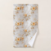 Pearl Gold Roses Floral (Serviette à main)