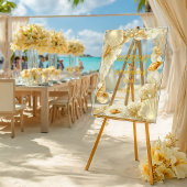 Pearl & Gold Seashell Welcome Wedding Acrylic Sign