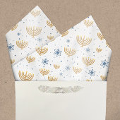 Pearl Gray Hanukkah Menorah Star van David Pattern Tissuepapier
