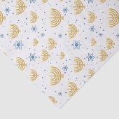Pearl Gray Hanukkah Menorah Star van David Pattern Tissuepapier (Detail)