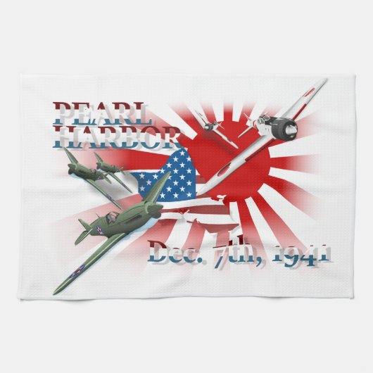 Pearl Habor 7 december 1941 Kitchen Towel Theedoek (Horizontaal)