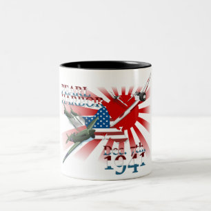 Pearl Harbor 7 december 1941 Tweekleurige Koffiemok