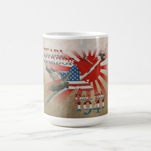 Pearl Harbor 7 décembre 1941 Mug à café (Centre)