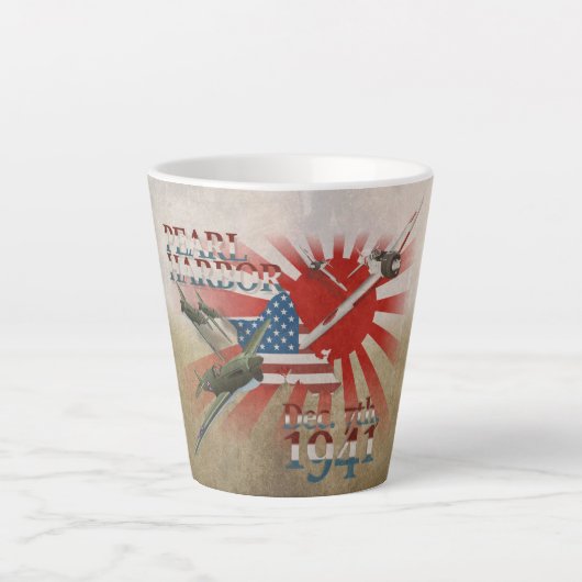 Pearl Harbor 7 décembre 1941 Mug Latte (Devant)