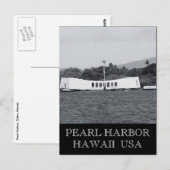 Pearl Harbor-herdenkingsmonument Hawaï Briefkaart (Voorkant / Achterkant)