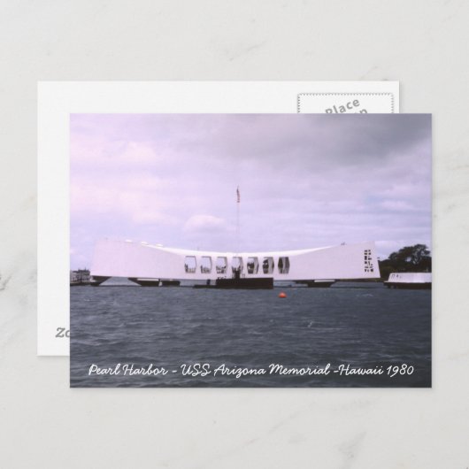 Pearl Harbor USS Arizona Memorial Hawaii Briefkaart (Voorkant / Achterkant)