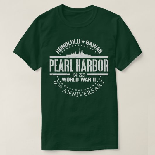 Pearl Harbour 80th Jubileum 1941 World War 2 Vet T-shirt (Design voorkant)