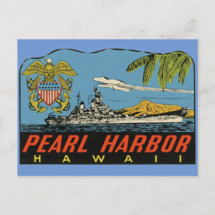 Pearl Harbour, Hawaii Vintage Travel Briefkaart