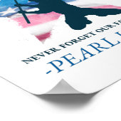 Pearl Harbour vergeet nooit onze gestorven helden Poster (Hoek)