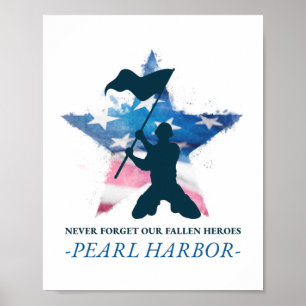 Pearl Harbour vergeet nooit onze gestorven helden Poster