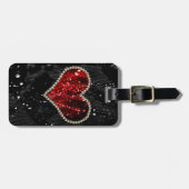 Pearl Heart Bagagelabel (Voorkant horizontaal)