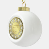 Pearl Heart Gold-keramisch Ornament (Rechts)