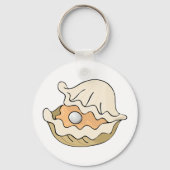 Pearl in een oester Sleutelhanger (Voorkant)