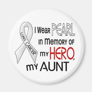 Pearl in het geheugen van mijn tante Lung Cancer Magneet