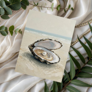 Pearl in Oyster – Coastal Tranquility Postcard Briefkaart