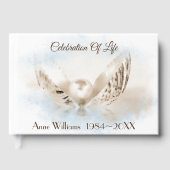 Pearl in Seashell Memorial Service Guest Book Gastenboek (Voorkant)