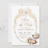 Pearl Ivory Oyster Bewaar de datum Kaart (Voorkant)