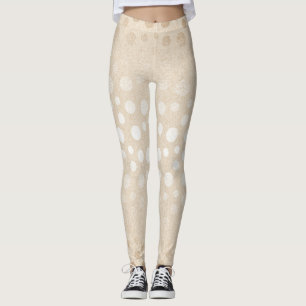 Pearl Ivory Stippen Silver Grey Pastel Confetti Gl Leggings