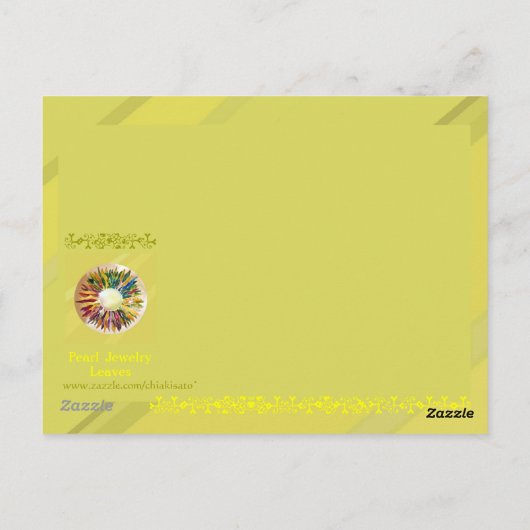 Pearl Jewelry Leaves Excellent Hartelijk dank Briefkaart (Achterkant)