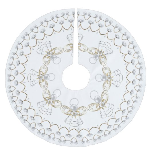 Pearl kerstengel uit Joy Circle Custom Kerstboom Rok (Voorkant)
