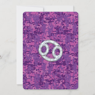Pearl like Cancer Zodiac Sign on Digital Camo