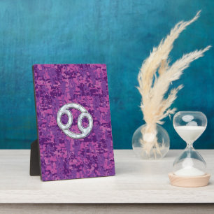 Pearl like Cancer Zodiac Sign on Digital Camo Fotoplaat