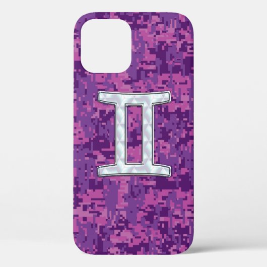 Pearl like Gemini Zodiac Sign on Digital Camo Case-Mate iPhone Case (Achterkant)