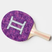 Pearl like Gemini Zodiac Sign on Digital Camo Tafeltennisbatje (Zijkant)