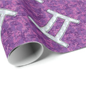Pearl like Gemini Zodiac Symbol Digital Camouflage Cadeaupapier (Rol Hoek)
