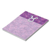 Pearl like Taurus Zodiac Sign on Pink Digital Camo Notitieblok (Gedraaid)