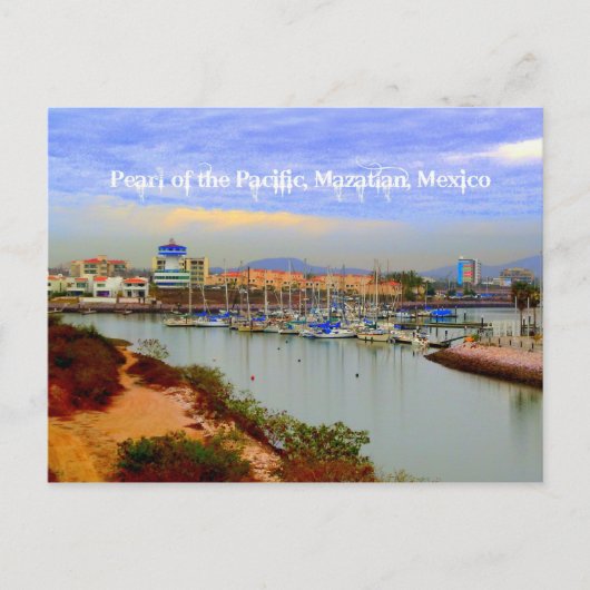 Pearl of the Pacific, Mazatlan Mexico Marina Briefkaart (Voorkant)