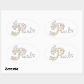 Pearl ou votre nom commençant par P étiquette (Feuille)