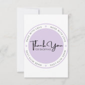 Pearl Paarse Bedankkaart (Achterkant)